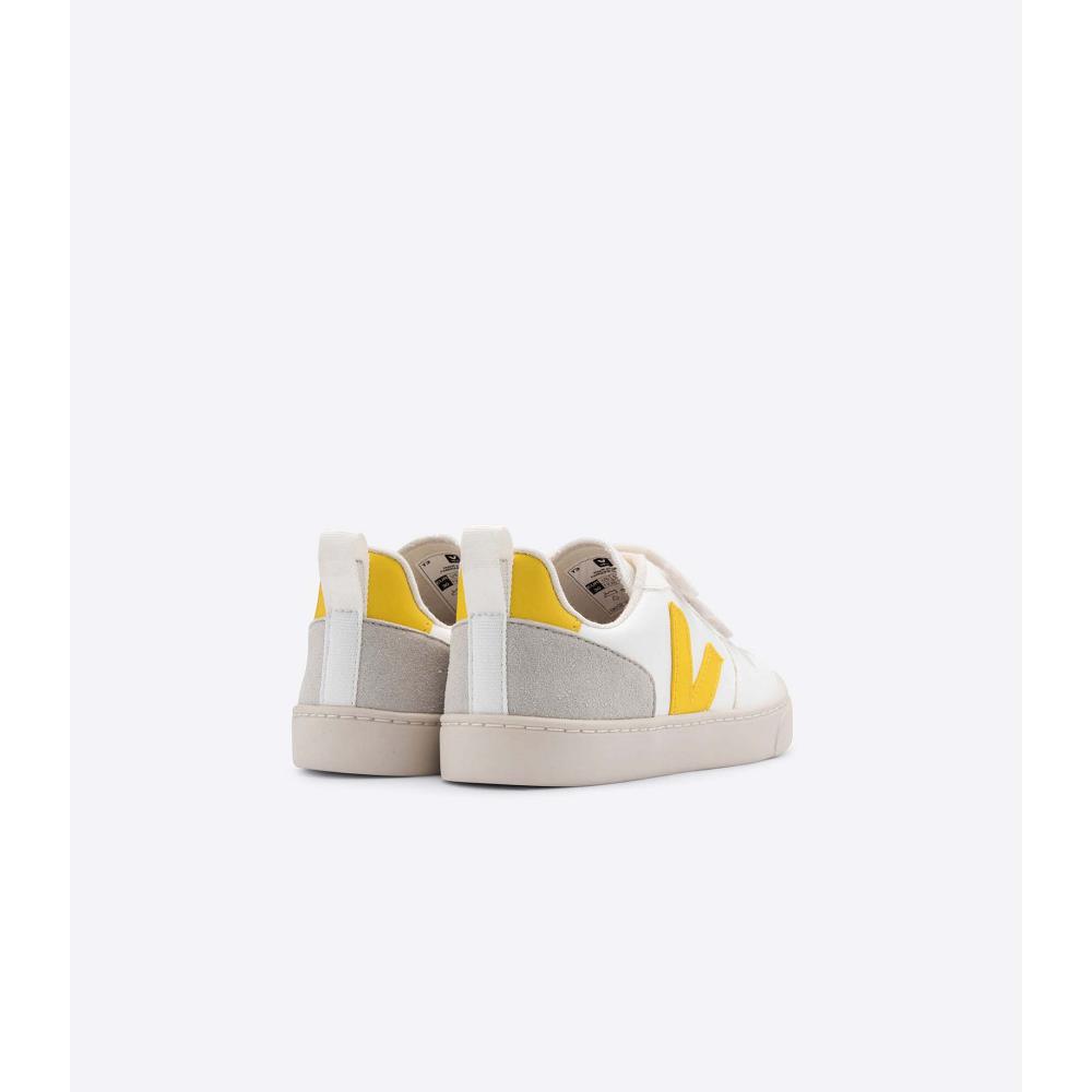 Veja V-10 CWL Kids' Shoes White/Gold | NZ 787YXF